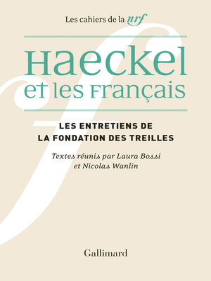 cover image of Haeckel et les Français. Réception, interprétations et malentendus